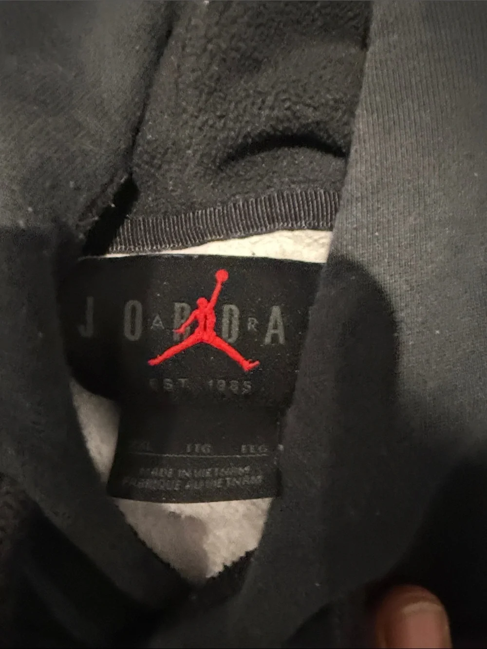Jordan Jump Man Black Graphic Basketball Hoodie with Red and Yellow Accents